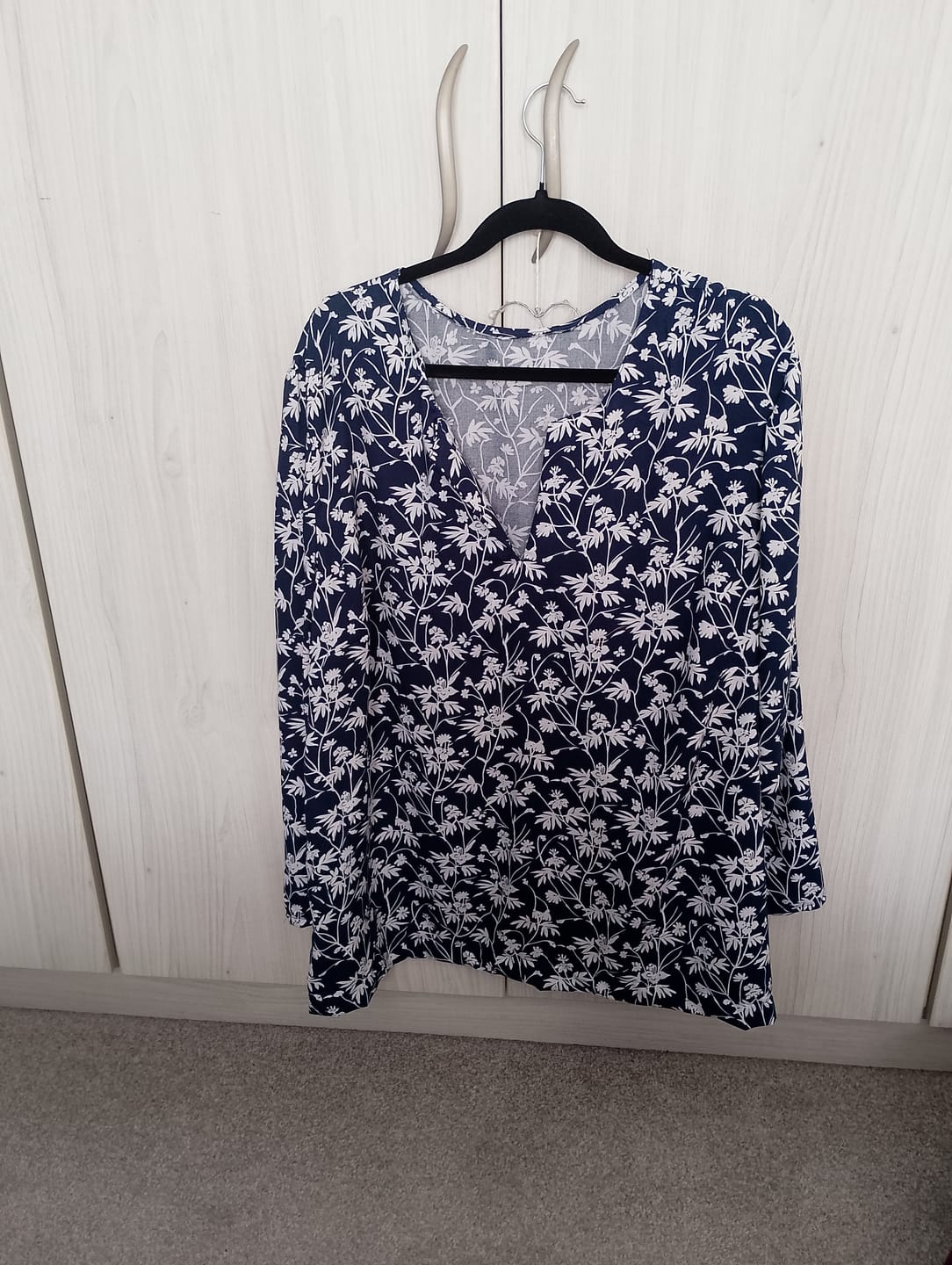 Customer photo review of Busy Flower Vines Viscose Challis Fabric