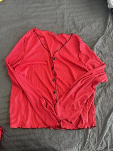 Customer photo review of Cozy European-Style Women’s Autumn & Winter Pajama Set – Knit Cardigan & Long Pants