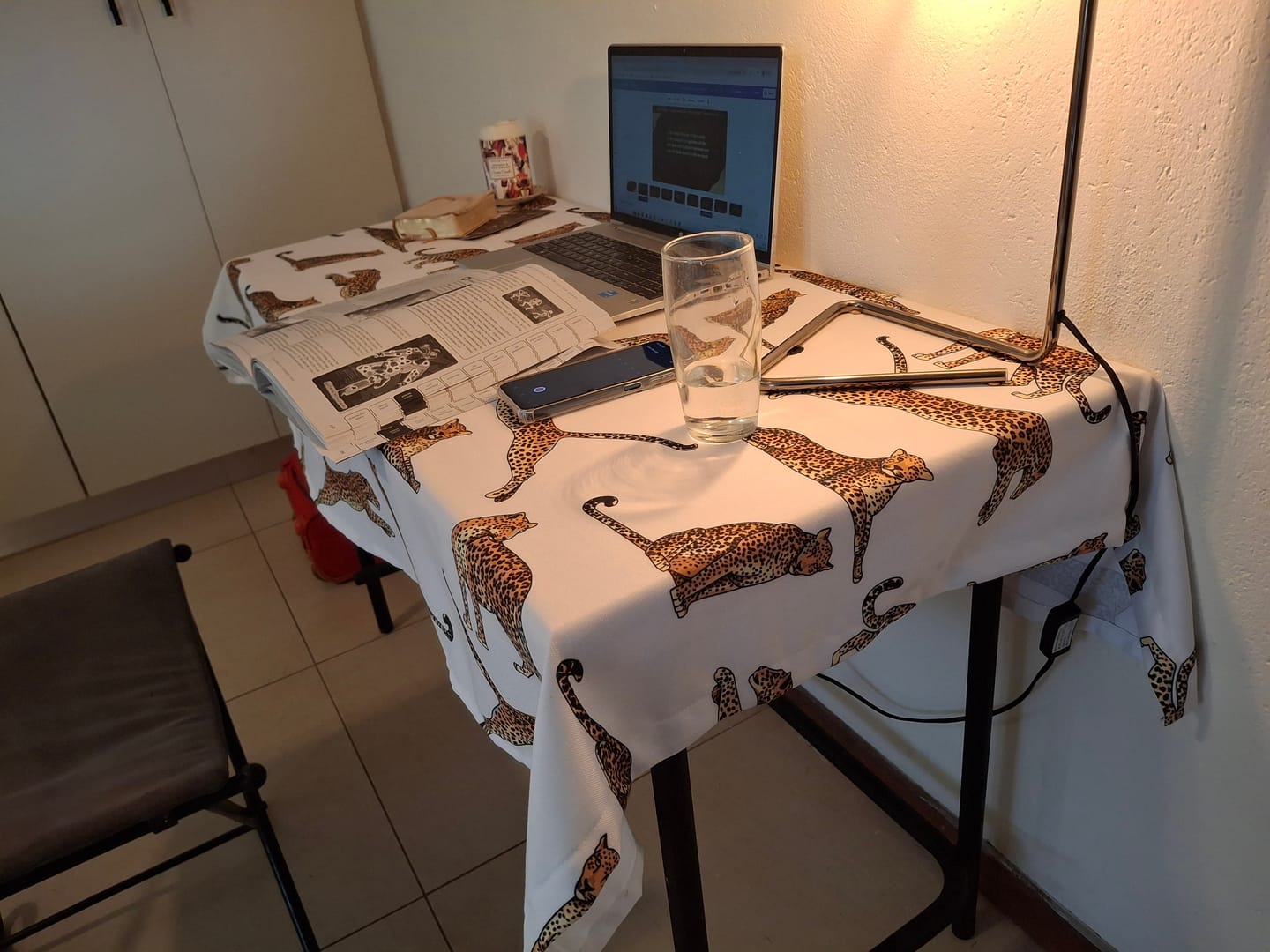 Customer photo review of Eco Fabric Leopard White #2096