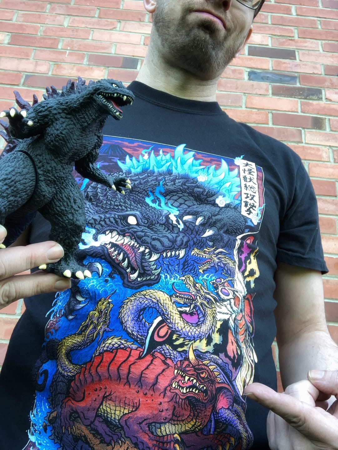 Customer photo review of GODZILLA, MOTHRA AND KING GHIDORAH (GMK) - T-SHIRT
