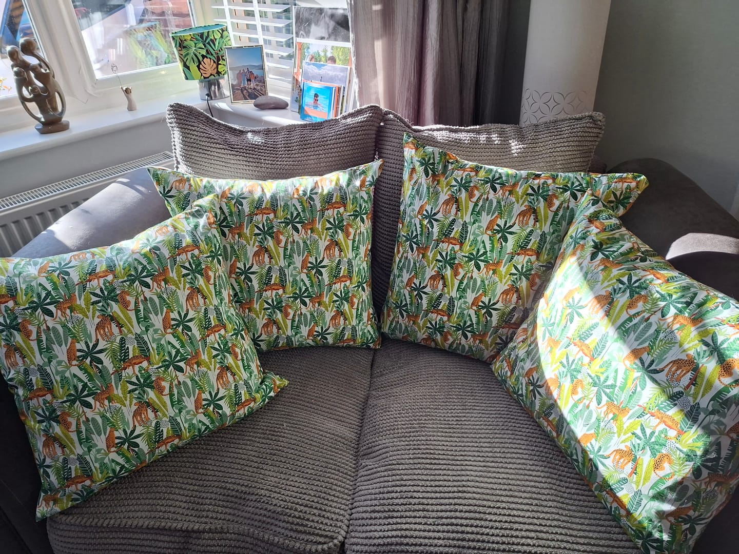 Customer photo review of Jungle Leopards Rose & Hubble Cotton Poplin Fabric