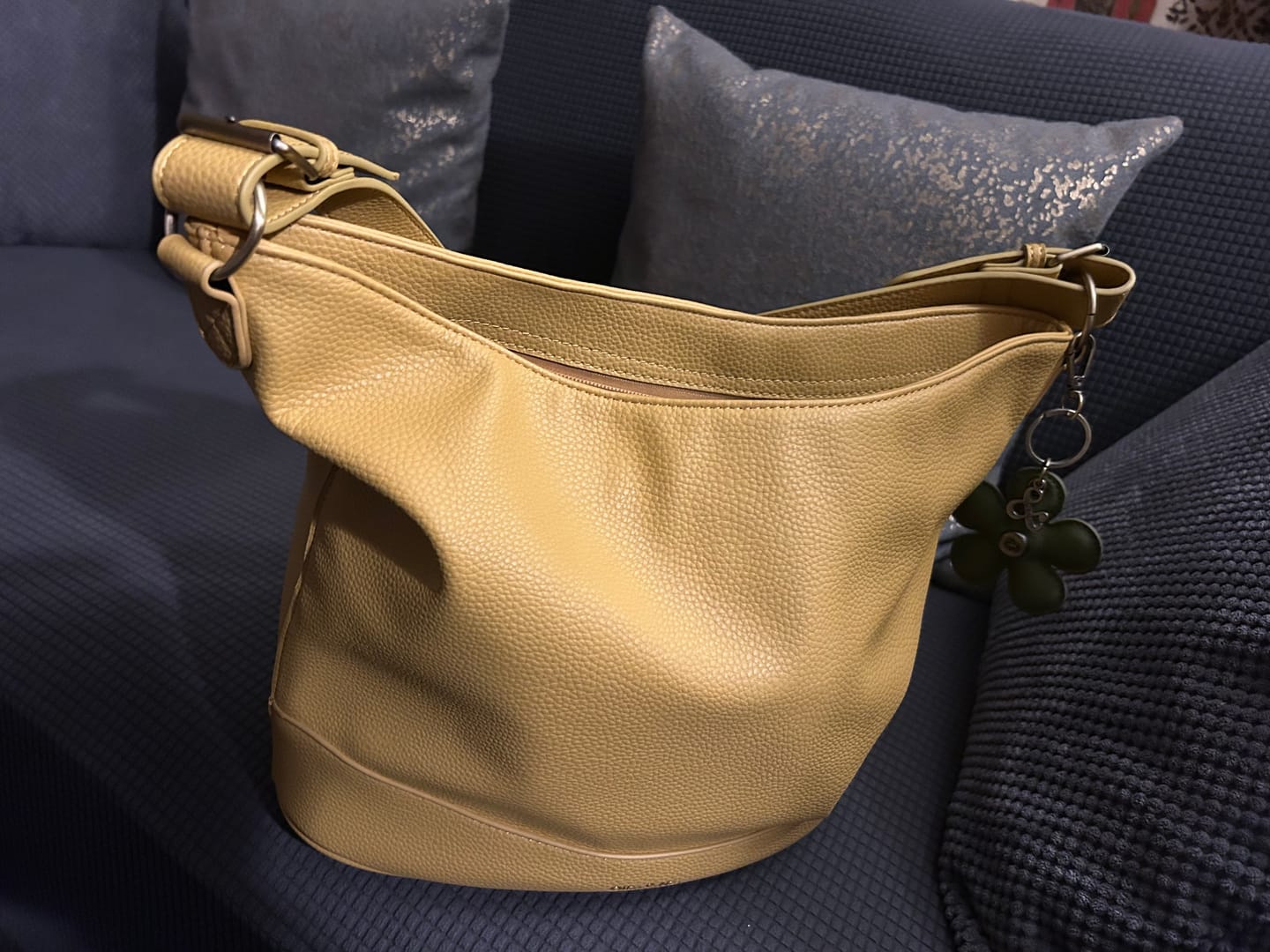 Customer photo review of Lola Slouch Bag - Yellow