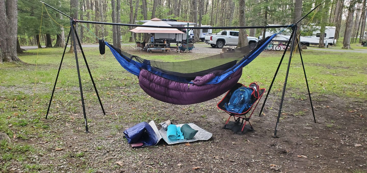 Customer photo review of Turtlebug Camper Hammock Stand