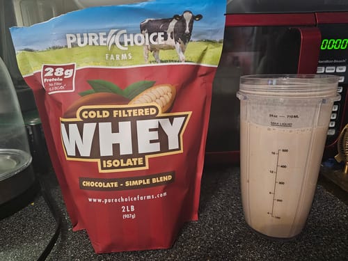 Customer photo review of Whey Protein Isolate Chocolate