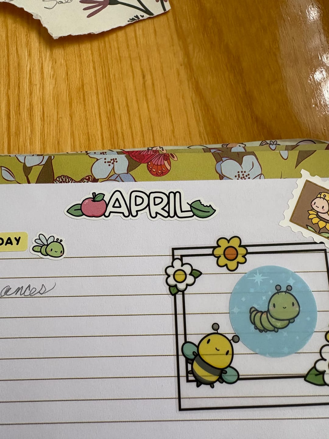 Customer photo review of Cute Critters Months 2 Planner Stickers