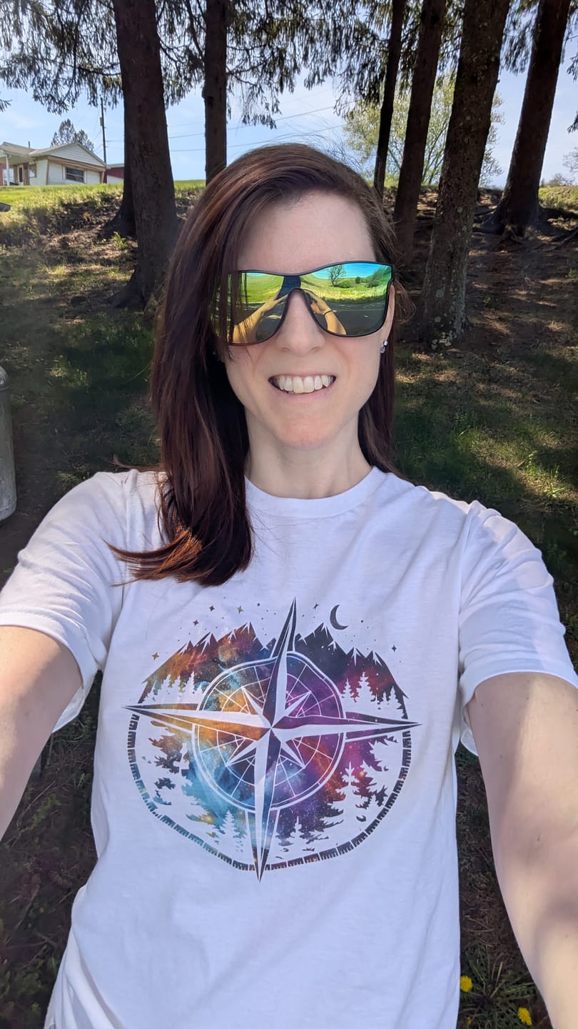 Customer photo review of Cosmic Compass T-Shirt