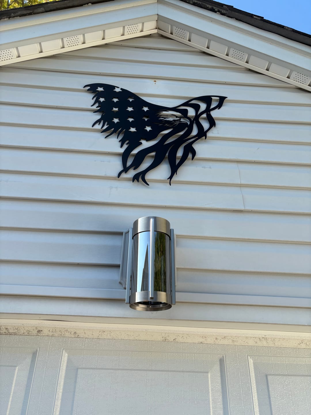 Customer photo review of Distressed American Eagle Sign