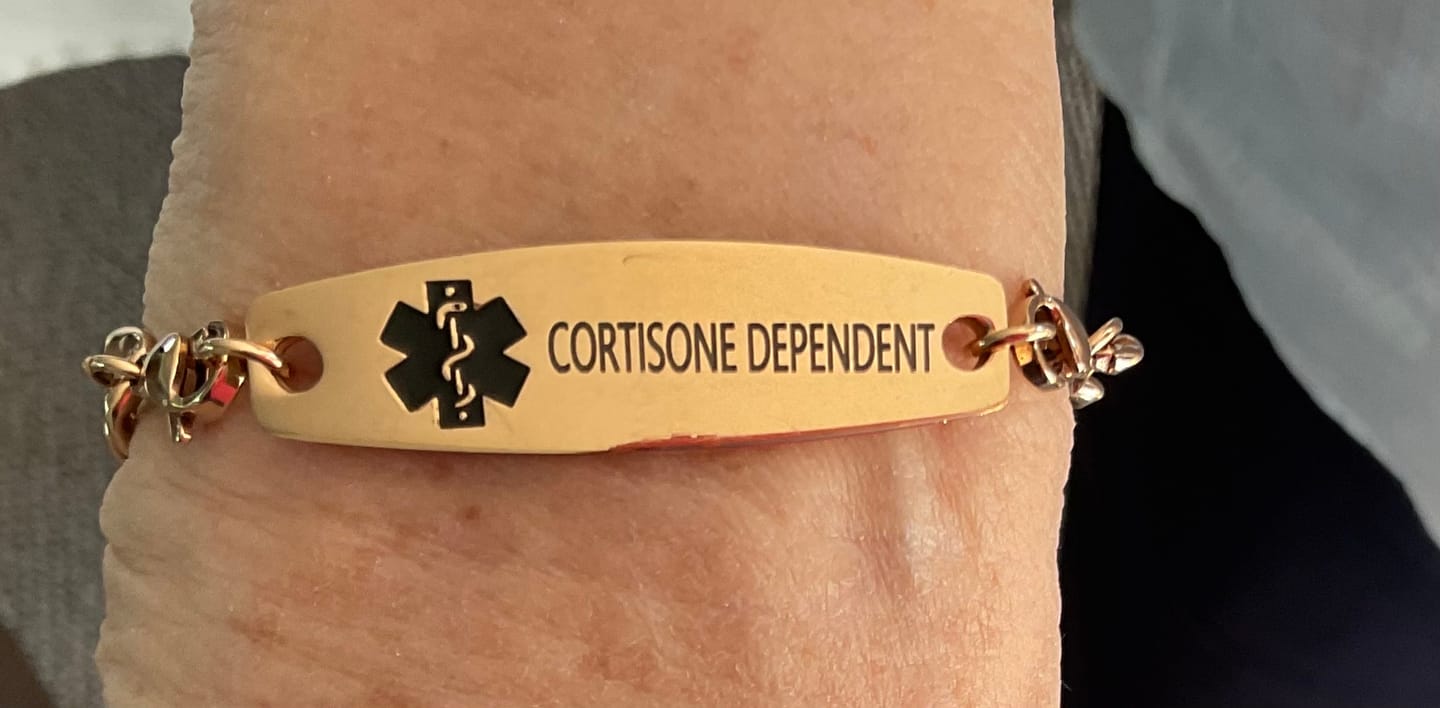 Customer photo review of Classic Rose Gold Medical Alert ID Chain Bracelet
