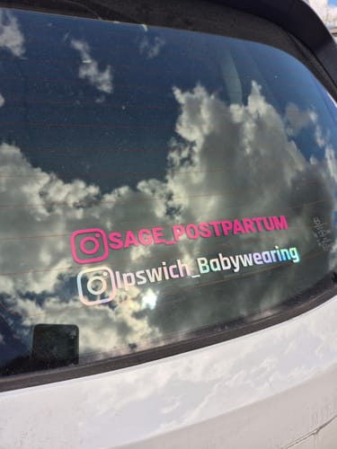 Customer photo review of Personalised Holographic Instagram Decal Sticker