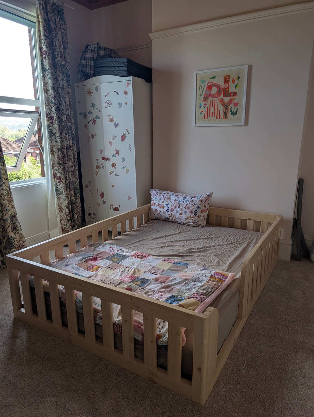 Customer photo review of Roomix Transition Toddler Bed Natural