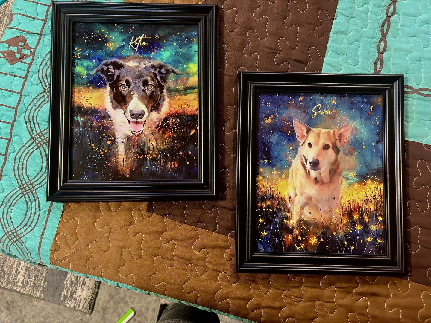 Customer photo review of Pet Portrait Wall Art - The Celestial