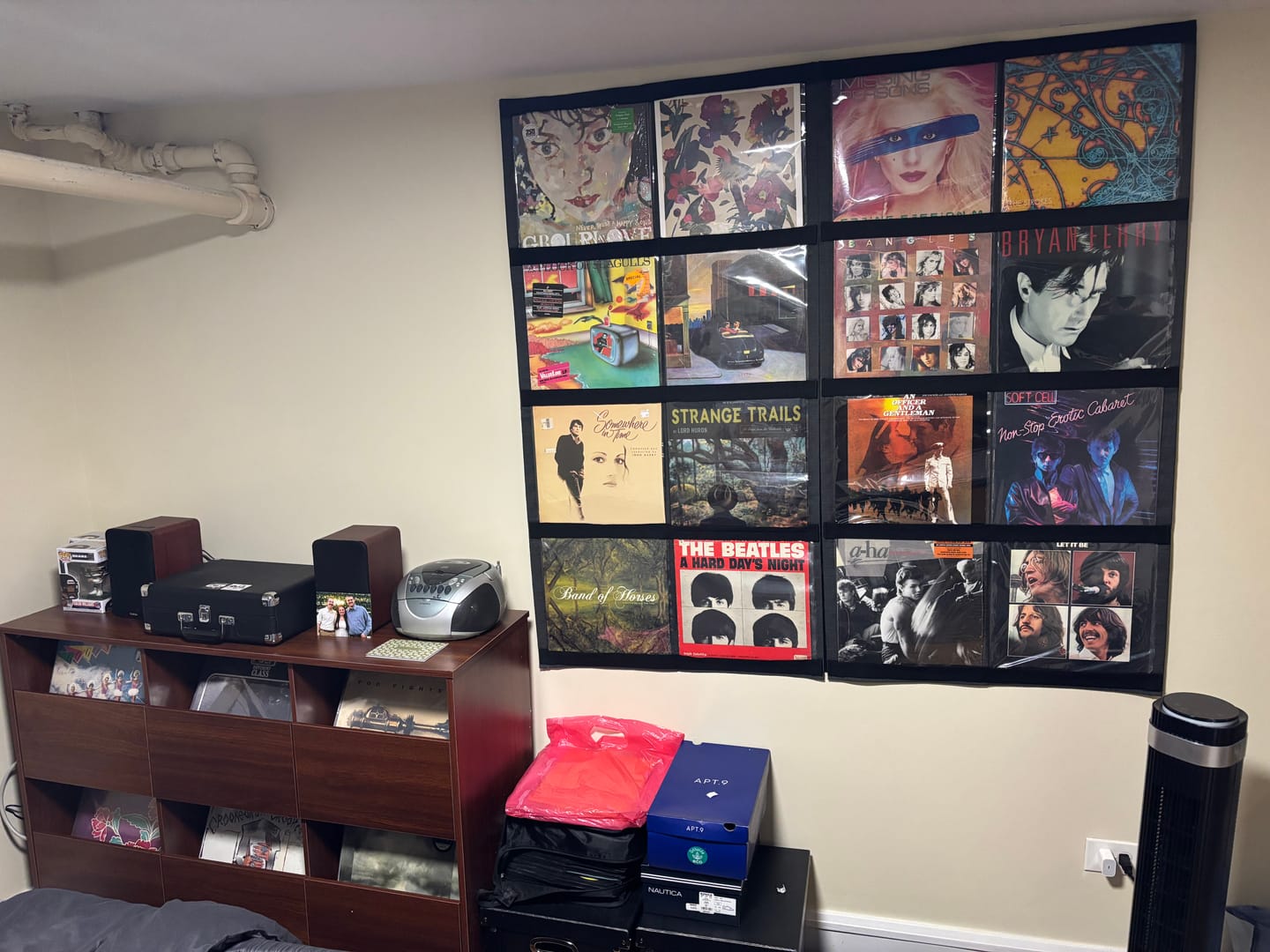 Customer photo review of 12" Vinyl Record Display Frame - LP Wall Storage