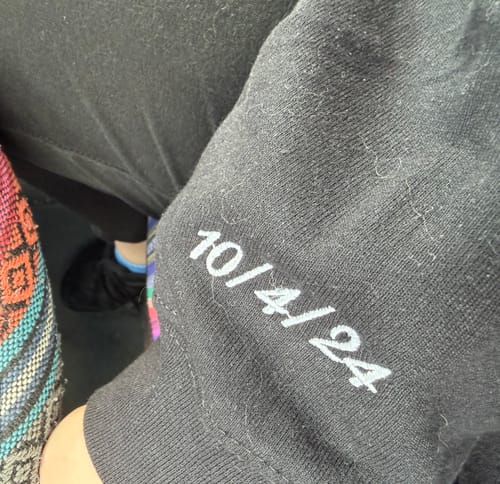 Customer photo review of Soulmate Custom Embroidered Photo Hoodie