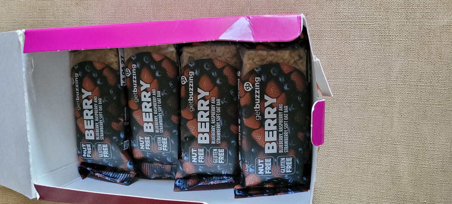 Customer photo review of Mixed Berries High Energy Bar (Nut and Gluten Free)- now 50% less added sugar!