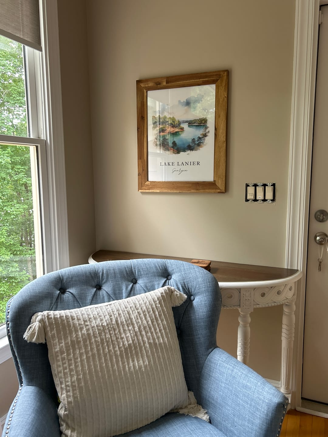 Customer photo review of Lake Lanier, Georgia – Watercolor Art Print