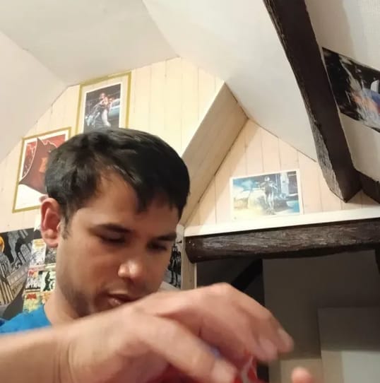 Customer photo review of Tobey Maguire Spider-Man Life Size Wearable Mask