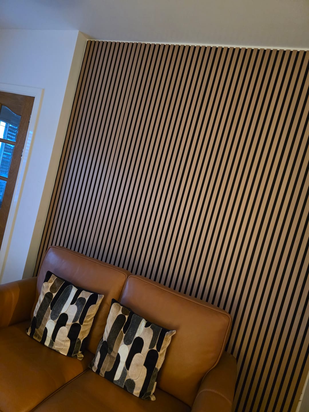Customer photo review of Premium Acoustic Wall Panels - Natural Oak