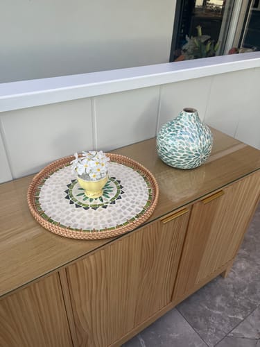 Customer photo review of Azure Medium Vase