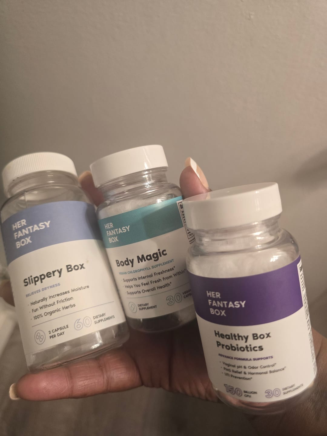 Customer photo review of Healthy Box Probiotics for pH, Odor, Pms Relief & Uti Prevention
