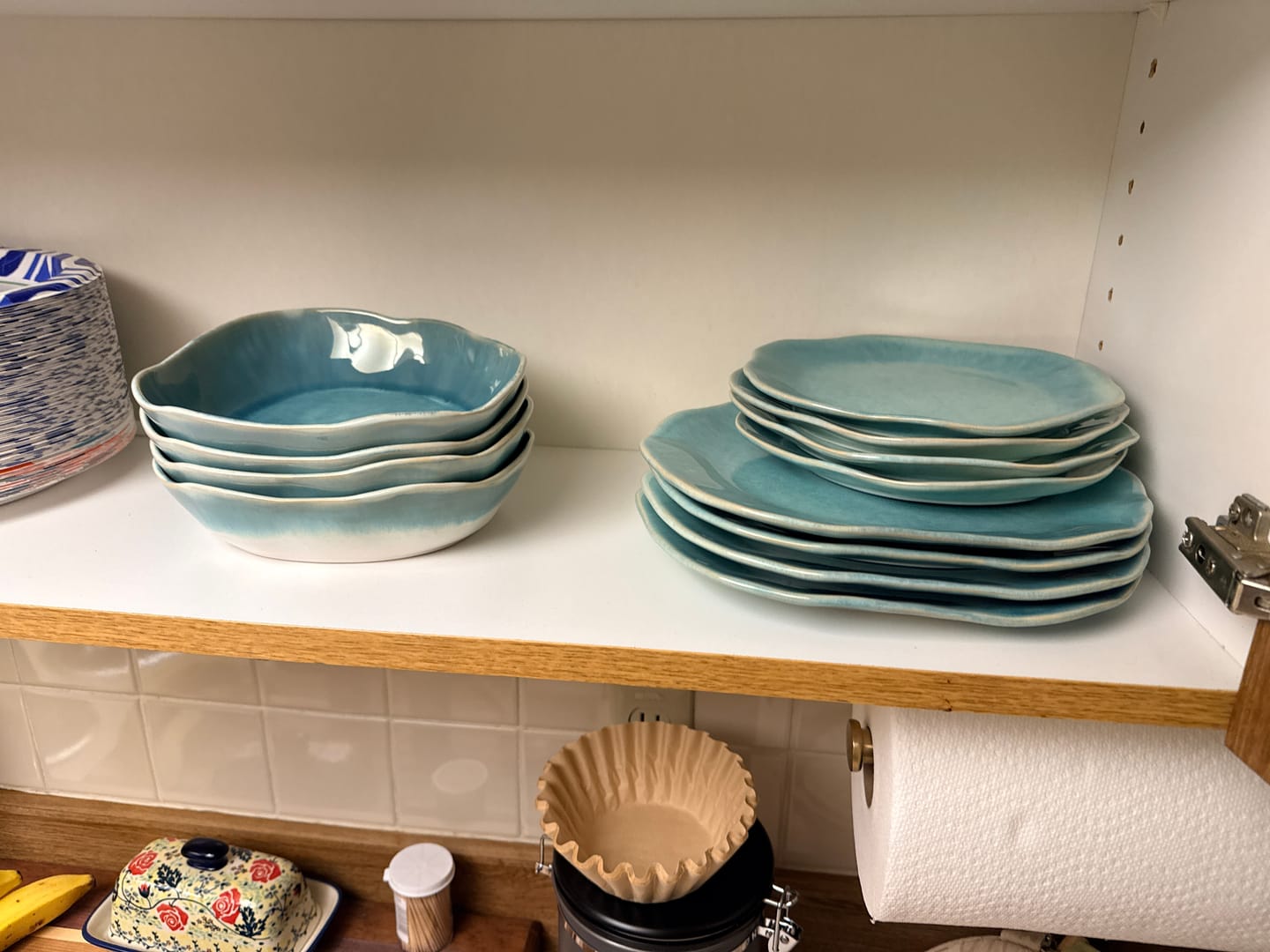 Customer photo review of 16-Piece Stoneware Set-Aqua Blue