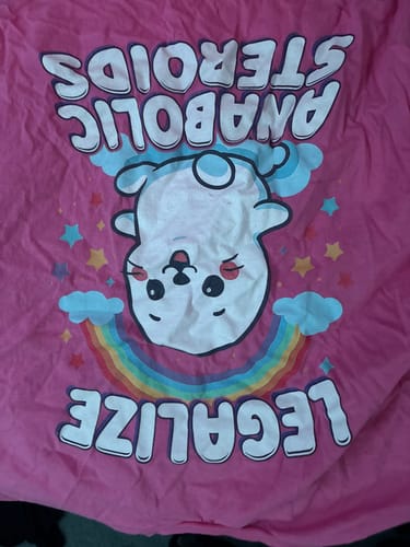 Customer photo review of Legalize Anabolic Steroids T-Shirt