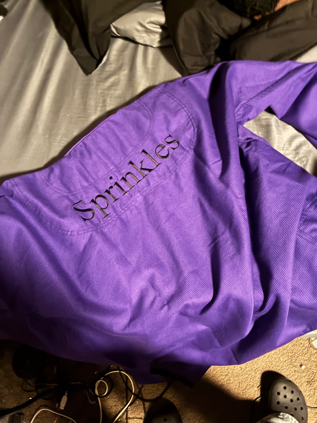 Customer photo review of Custom Name/Logo Purple Brazilian Jiu Jitsu Gi (BJJ GI)