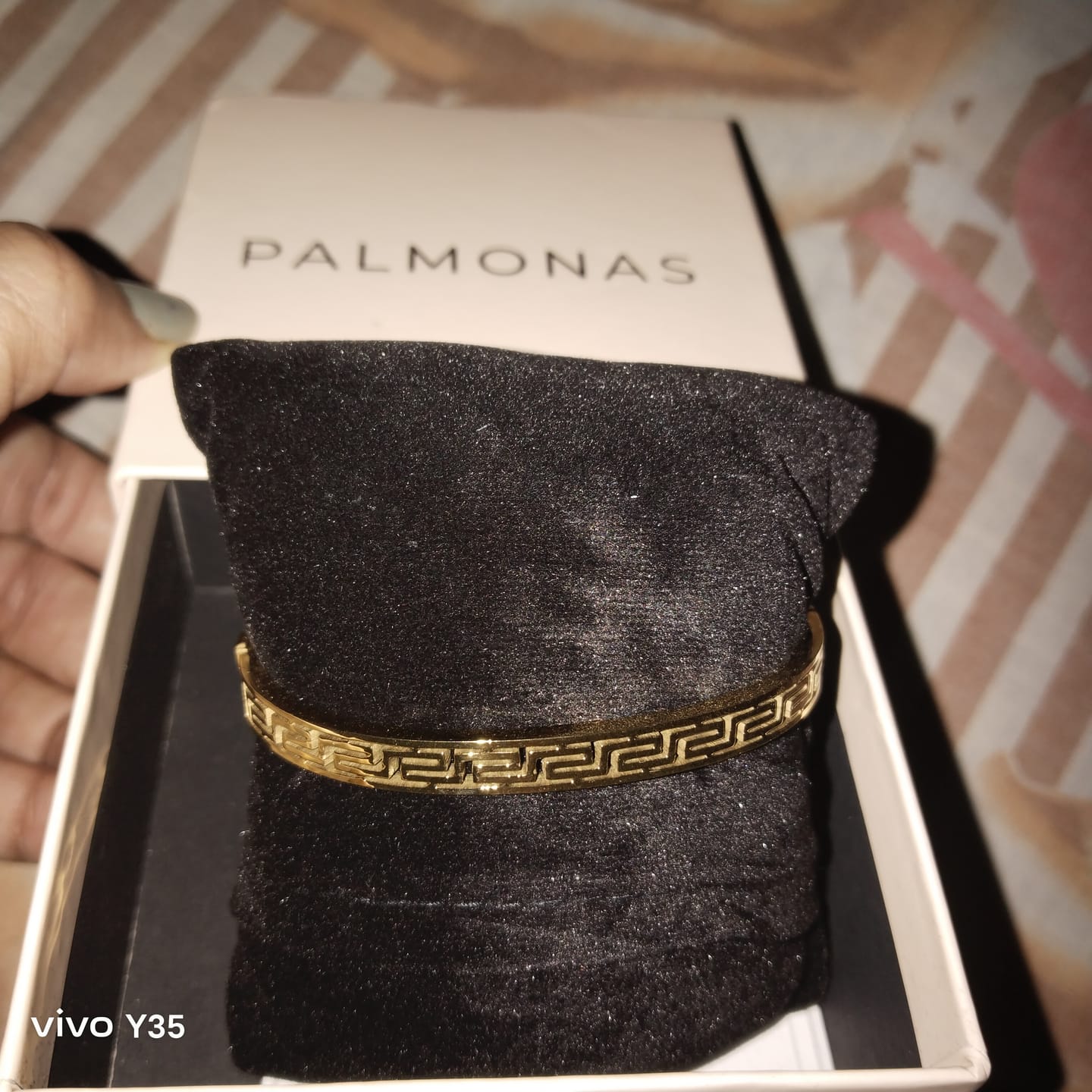 Customer photo review of Gilded Maze Bracelet