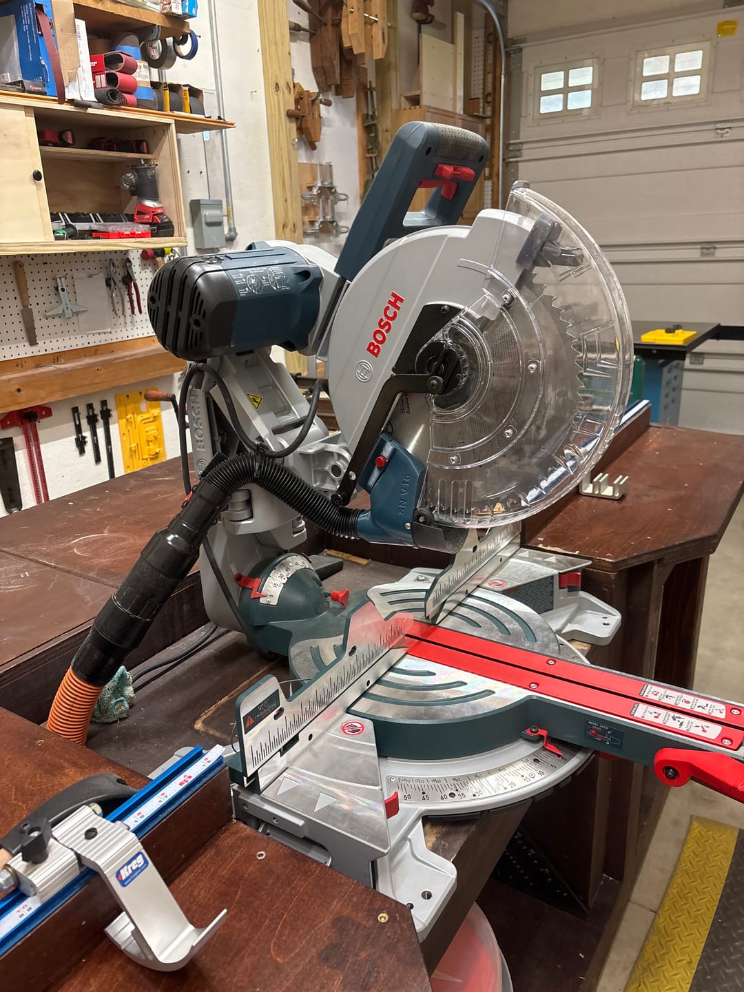 Customer photo review of Dust Collection Chute for Bosch Axial Glide Miter Saw