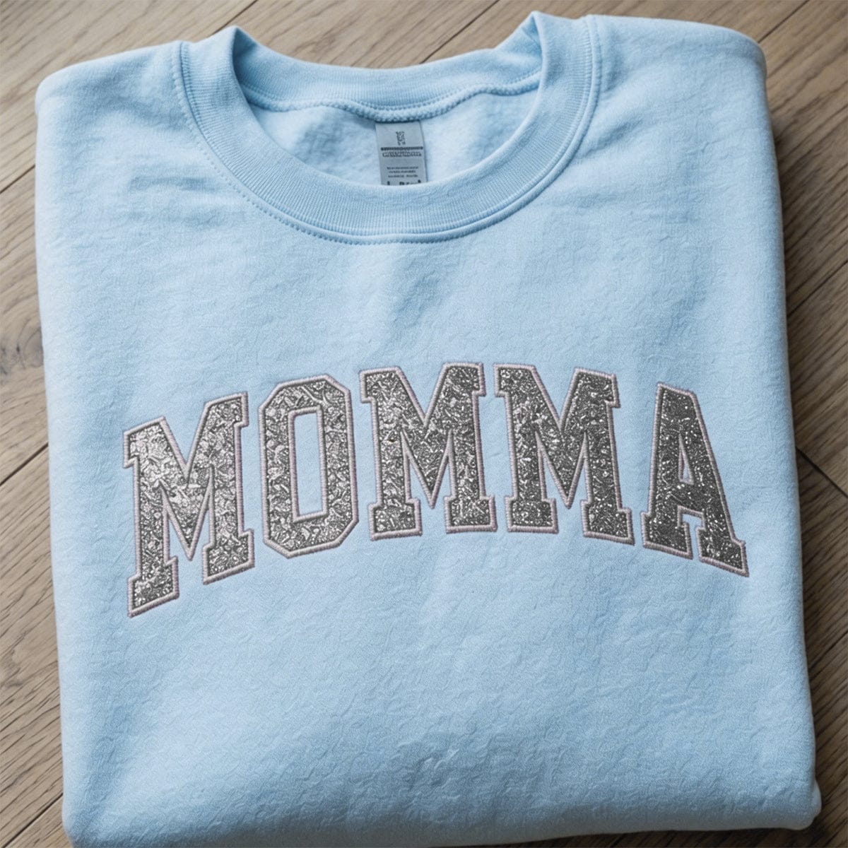 Customer photo review of Custom Embroidered Applique Glitter Mama Sweatshirt - Gift for Mom