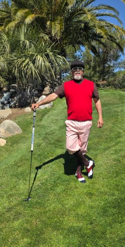 Customer photo review of Men's Argyle Wool Sweater Vest - Mens Red