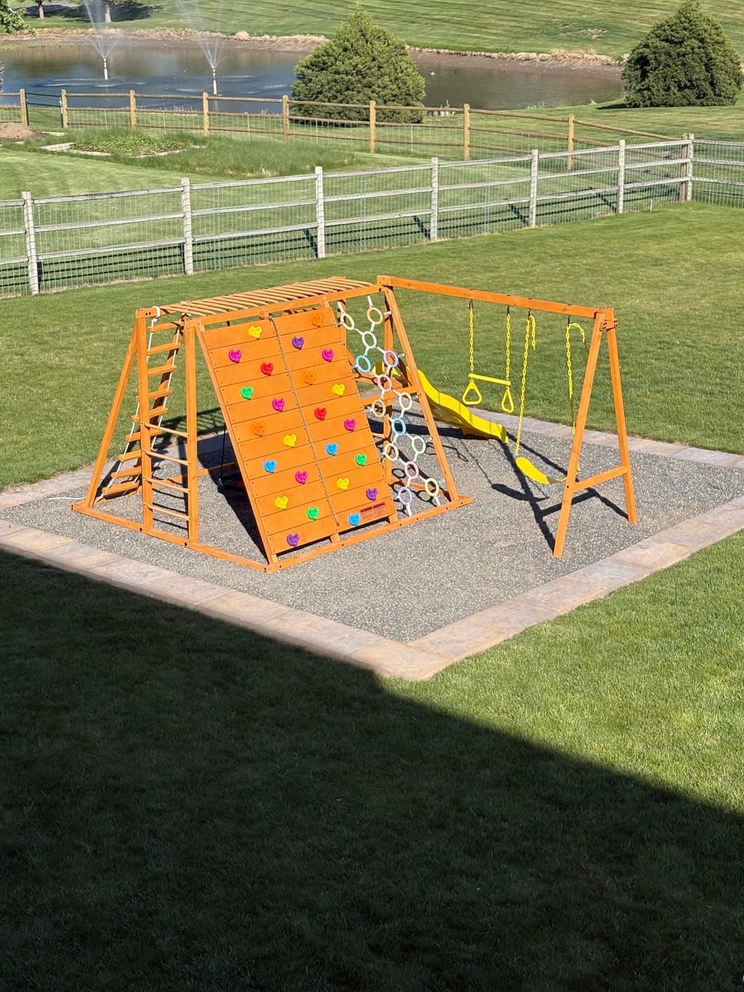 Customer photo review of Sycamore | Outdoor Sensory Swing Set & Jungle Gym