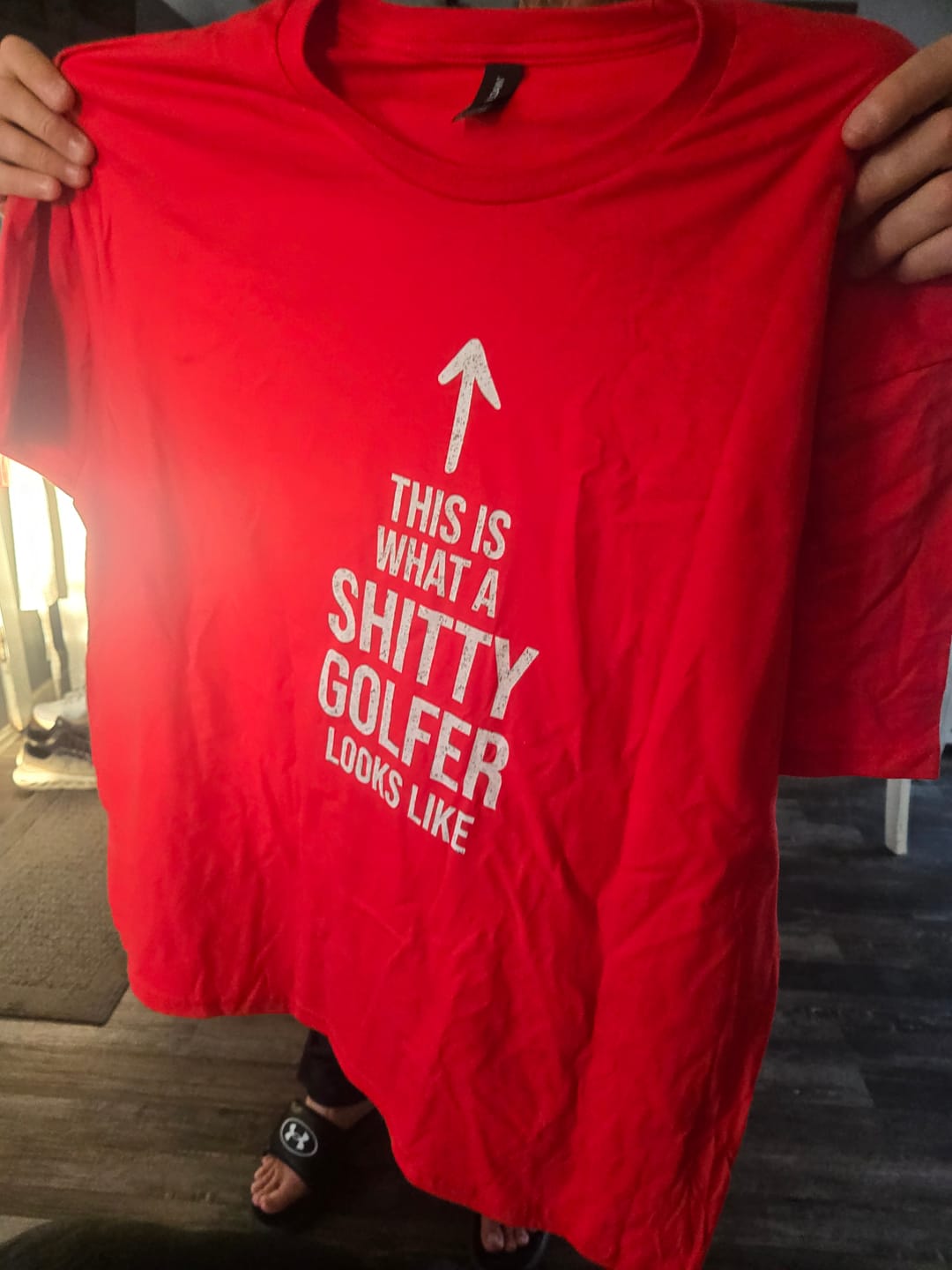 Customer photo review of Shitty Golfer Tee