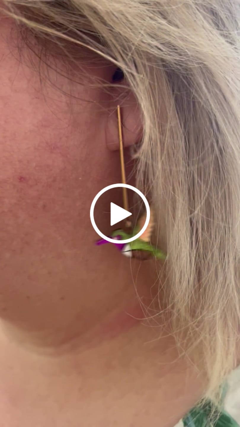 Customer video review of Hummingbird Earrings