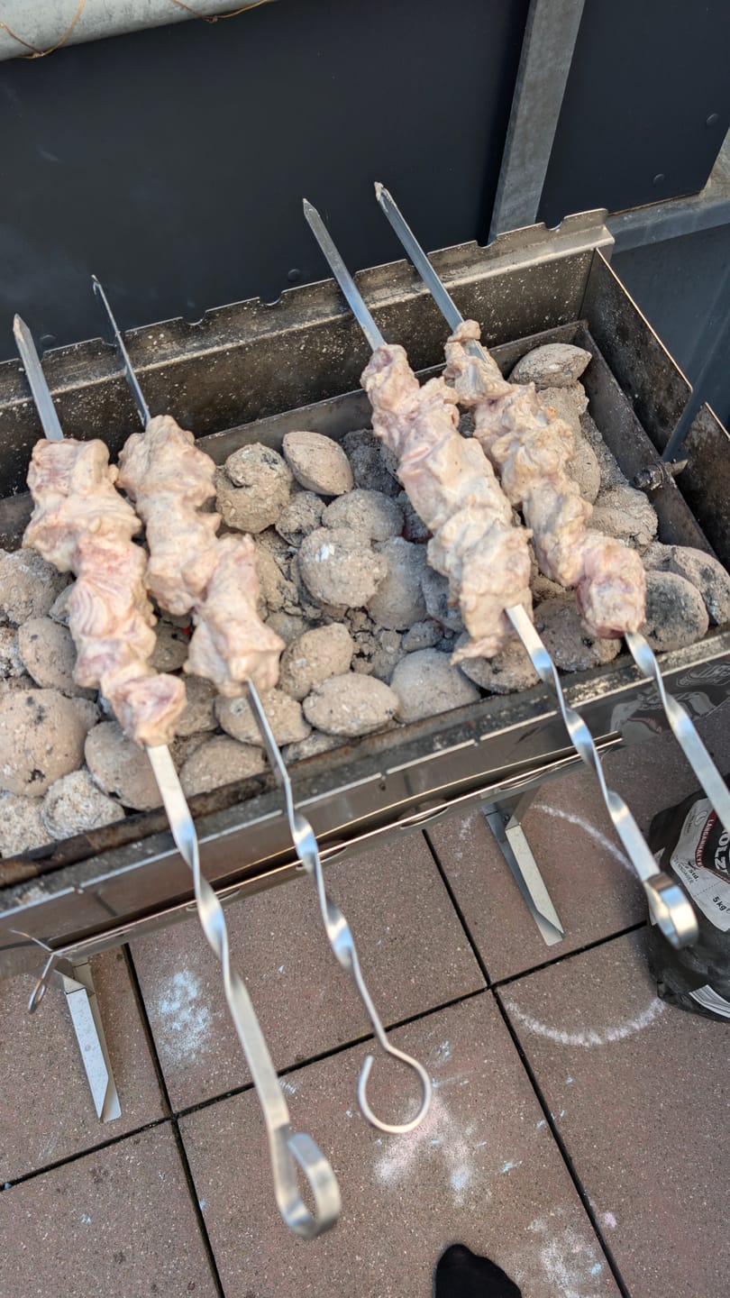 Customer photo review of Schweine-Schaschlik Original - Mayonnaise Zwiebel Kräuter Marinade | mySchaschlik