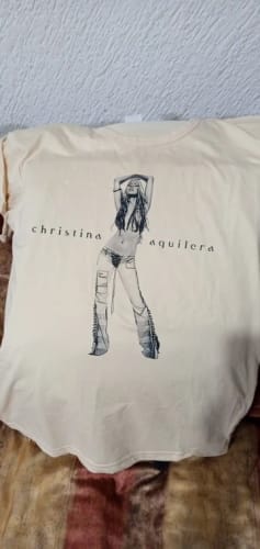 Customer photo review of Celebrate 25 Years of Christina Aguilera – Unisex 100% Cotton Graphic Tee