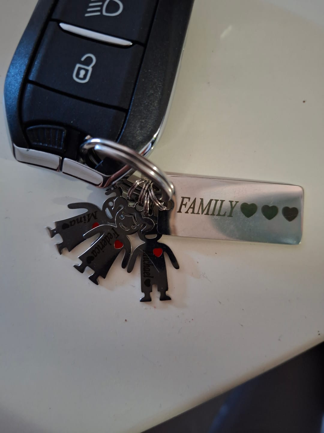 Customer photo review of Portachiavi con componenti della famiglia ✦ My Family