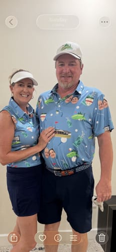 Customer photo review of Custom Own Logo Men's Golf Polo