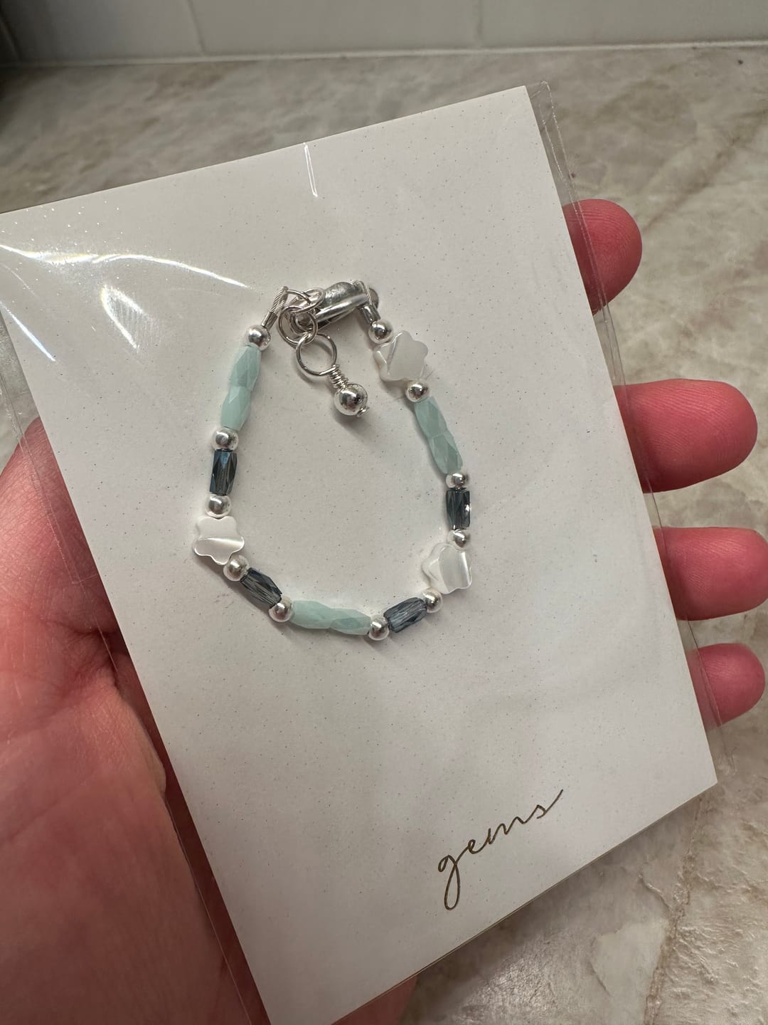 Customer photo review of Midnight Tide Bracelet (3MM + 4MM Beads)