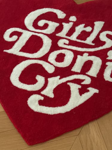 Customer photo review of "GIRLS DON'T CRY" RUG