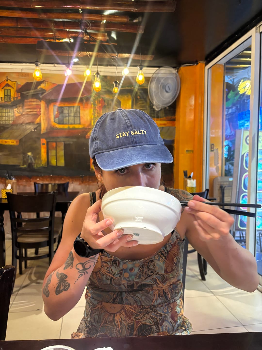 Customer photo review of Stay Salty Washed Dad Cap  (pre-sale)
