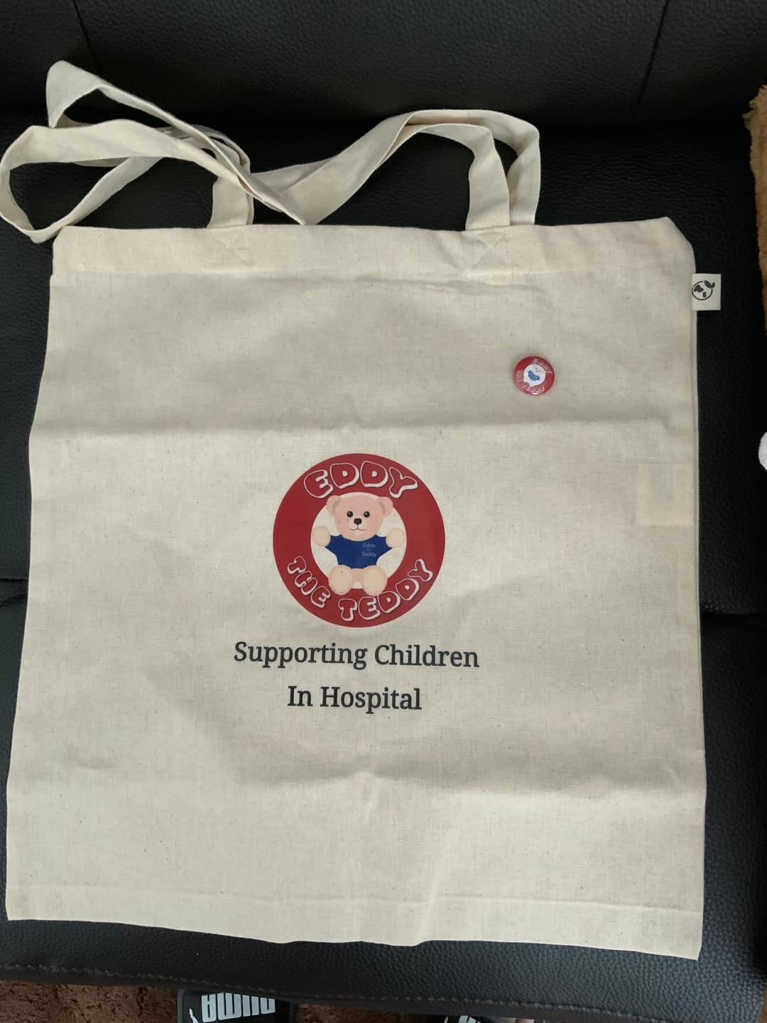 Customer photo review of Eddy the Teddy Bear Shopping Bag