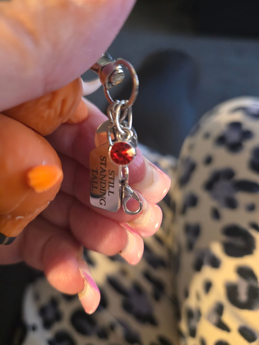 Customer photo review of 🐮A Little Highland Cow For You Keychain: Your Daily Reminder of Quiet Strength