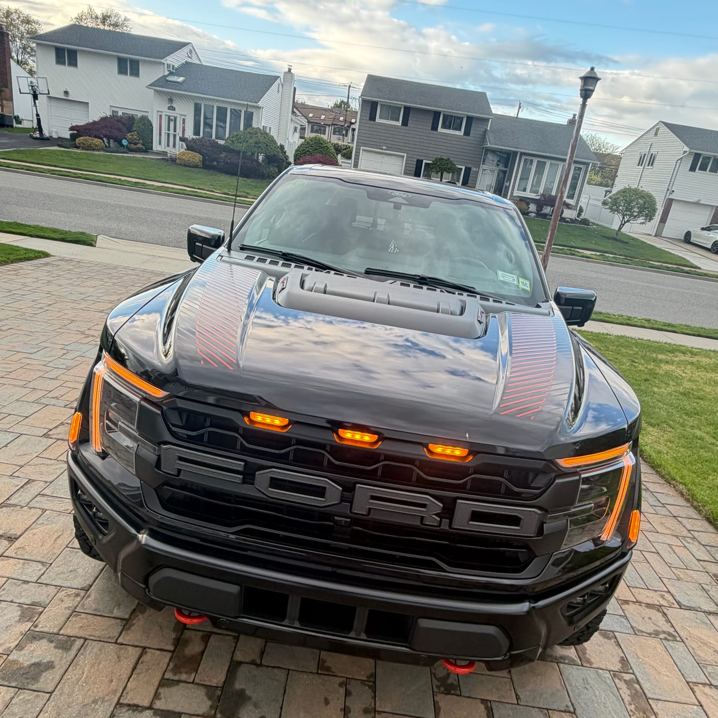 Customer photo review of 2024 F-150 Raptor Bedside Decal Full Set Fits 21-24 - Gradient Fade Strips