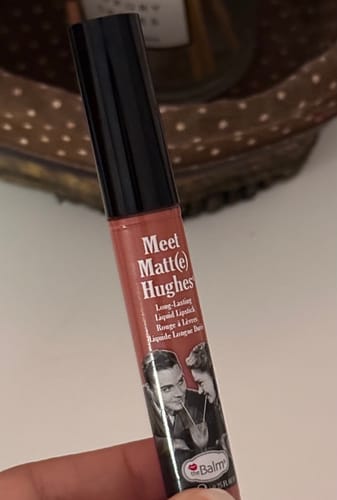 Customer photo review of The Balm Meet Matt(e) Hughes Liquid Lipstick – Charming Long-Wear