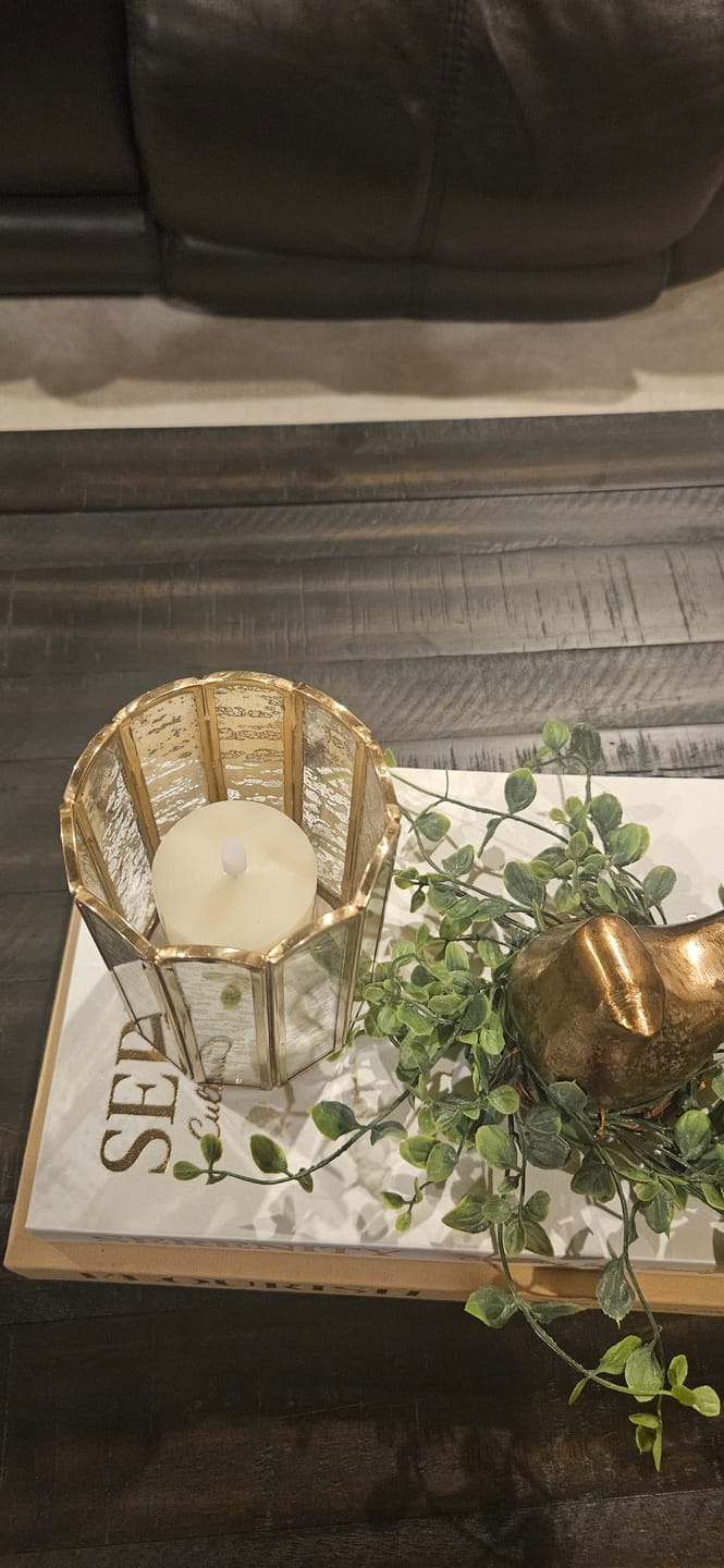 Customer photo review of Ivory Flameless Small Pillar | 2"x3"