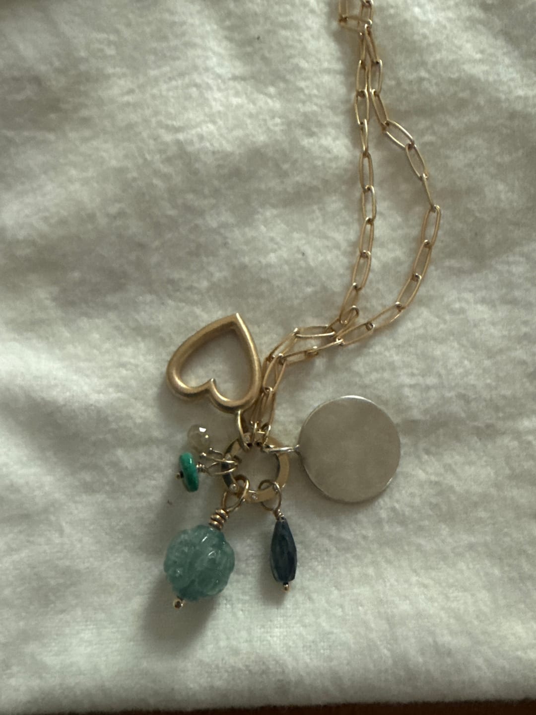 Customer photo review of Kyanite Faceted Drop Gemstone