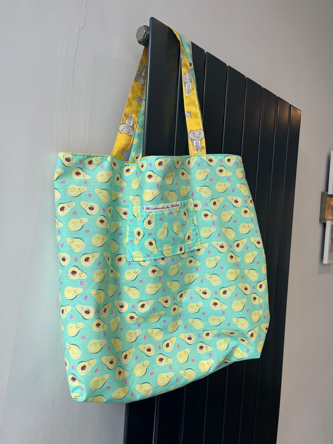 Customer photo review of Avocado Hearts Polycotton Fabric