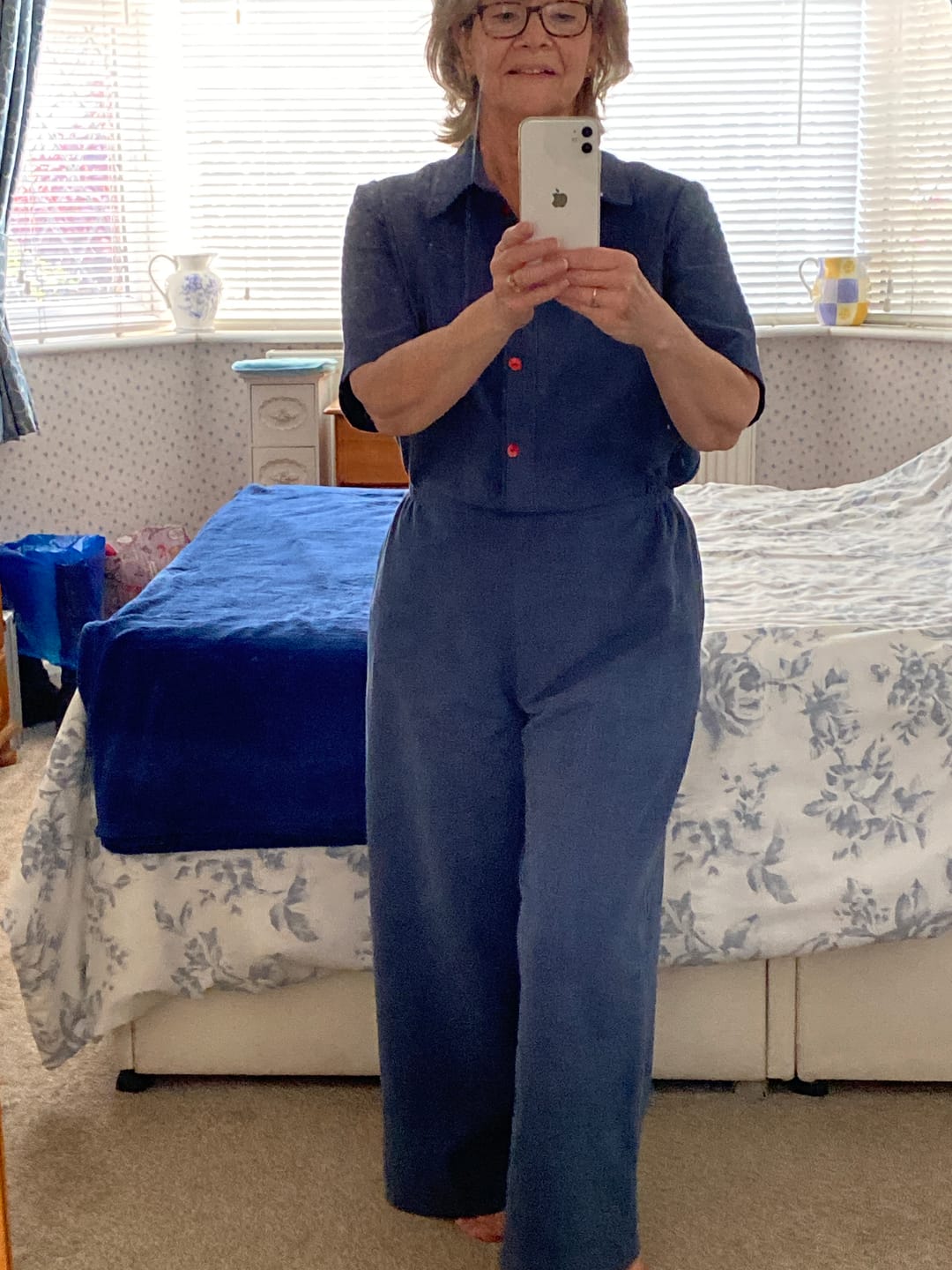 Customer photo review of Plain Stonewashed Linen Blend Fabric
