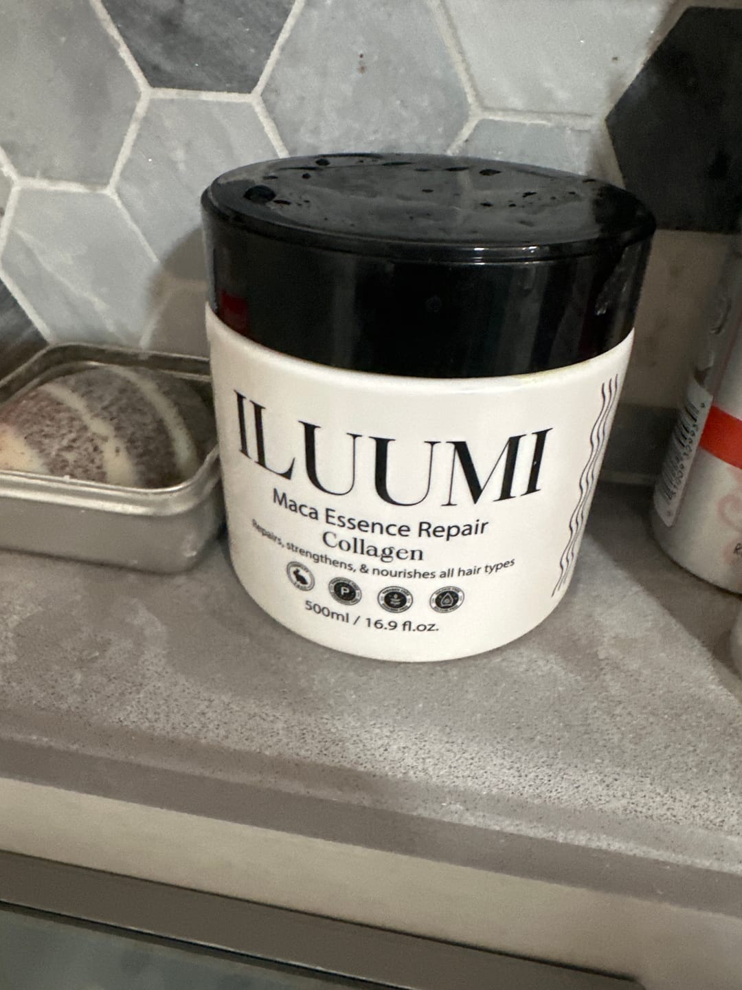 Customer photo review of Collagen Hair Mask