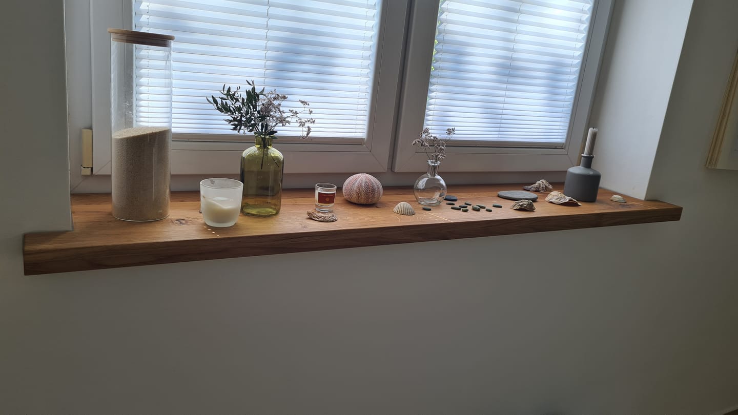 Customer photo review of Aufsatzfensterbank Eiche
